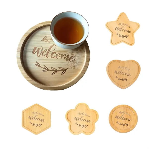 Bamboo Coaster and Placemat Set, Heat Resistant Eco-Friendly