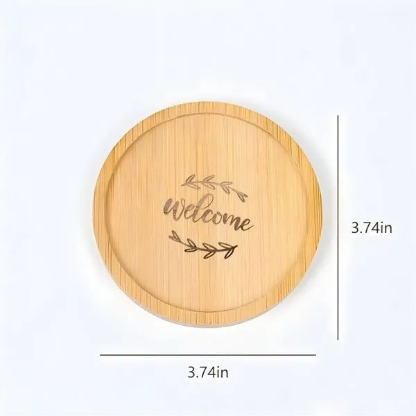 Bamboo Coaster and Placemat Set, Heat Resistant Eco-Friendly