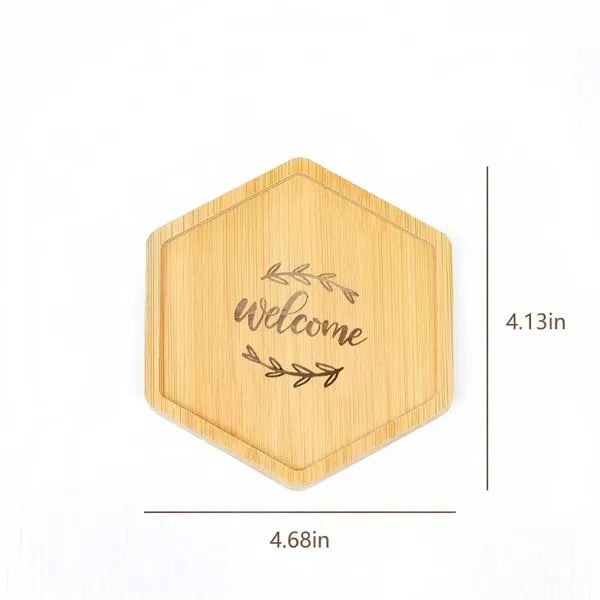 Bamboo Coaster and Placemat Set, Heat Resistant Eco-Friendly