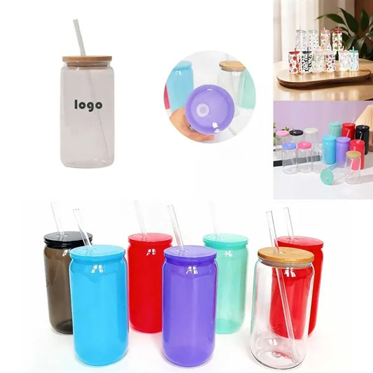 16Oz Eco Friendly Colorful Pc Mason Cup With Straw