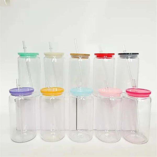 16Oz Eco Friendly Colorful Pc Mason Cup With Straw