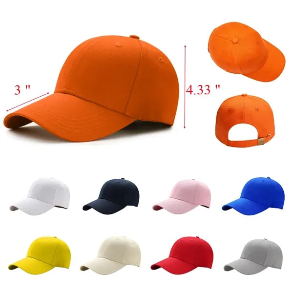6 Panels Adjustable Cotton Baseball Cap