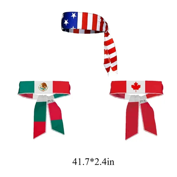 Red White And Blue American Flag Headband For Men And Women