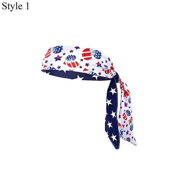 Red White And Blue American Flag Headband For Men And Women