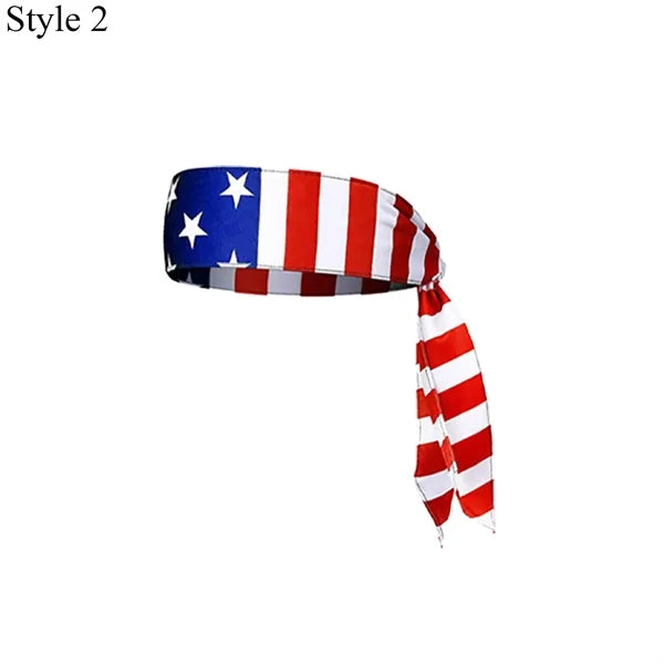 Red White And Blue American Flag Headband For Men And Women