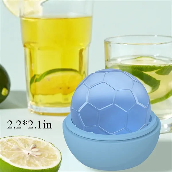 Silicone Soccer Ball Ice Cube Mold For Whiskey Cocktails