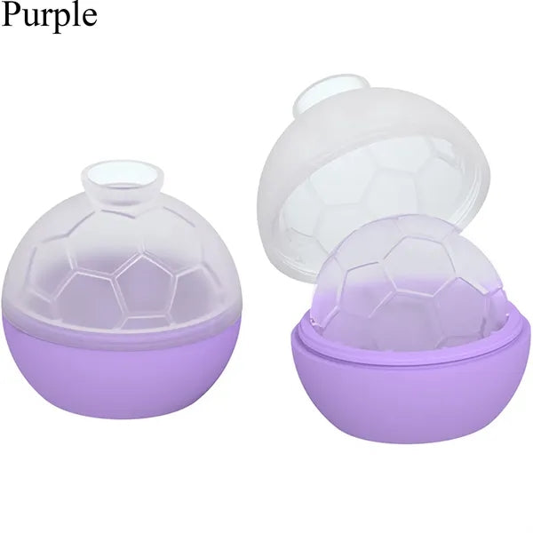 Silicone Soccer Ball Ice Cube Mold For Whiskey Cocktails