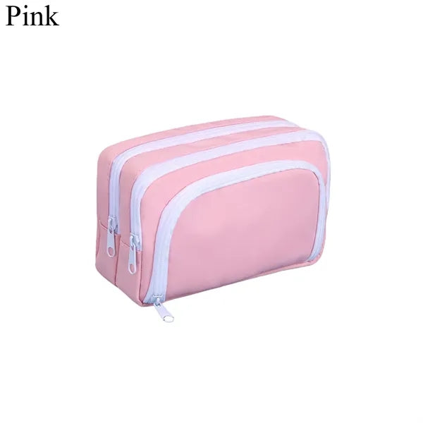 Cute Pencil Case With 3 Compartments For Stationery Storage