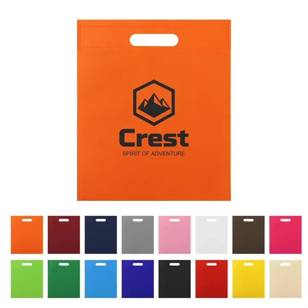 12"x10" Small Non Woven Shopping Tote Bag W/Die Cut Handle
