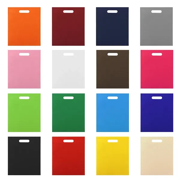 12"x10" Small Non Woven Shopping Tote Bag W/Die Cut Handle