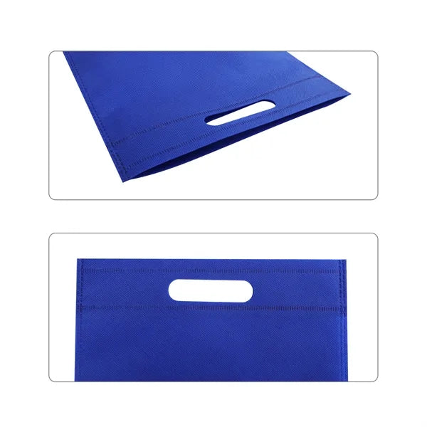 12"x10" Small Non Woven Shopping Tote Bag W/Die Cut Handle