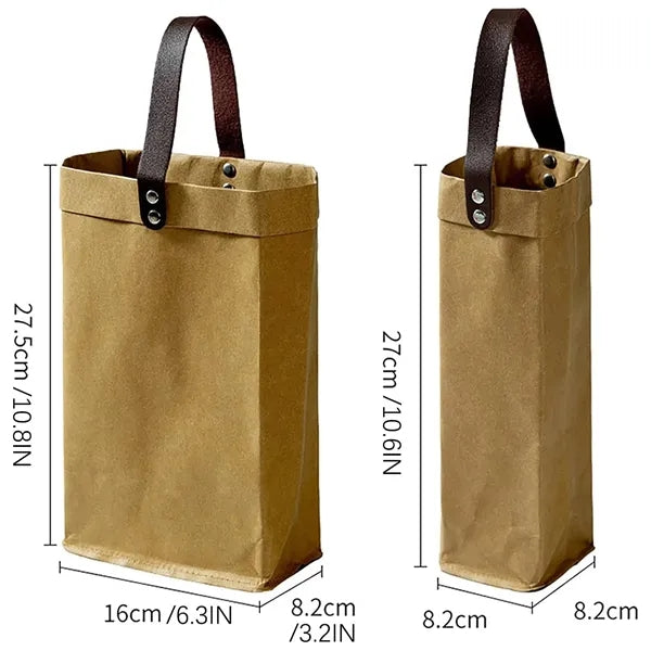 Washable Kraft Paper Wine Gift Bag