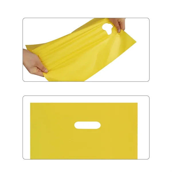 Plastic Shopping Tote Bag W/Die Cut Handle 11.8"x15.7"
