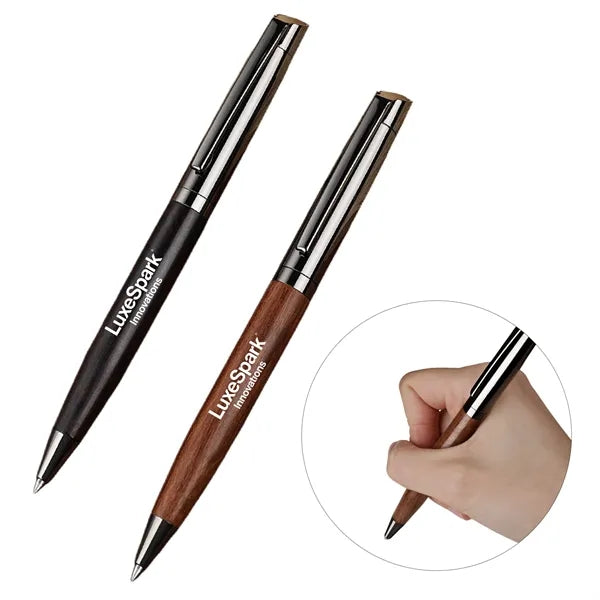 Twist Action Wood Pen Metal Trim Executive Gift