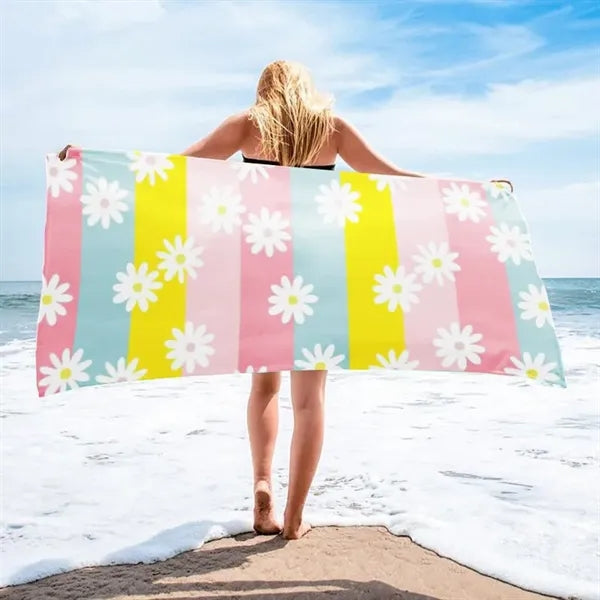 Luxurious Heavyweight Subli-Plush Velour Beach Towel