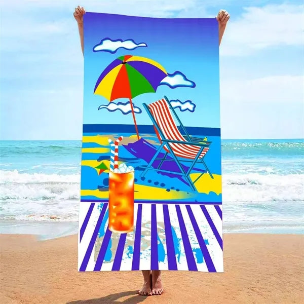 Luxurious Heavyweight Subli-Plush Velour Beach Towel