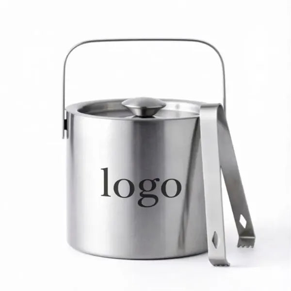 Modern Minimalist Stainless Steel Ice Bucket(With Clip)