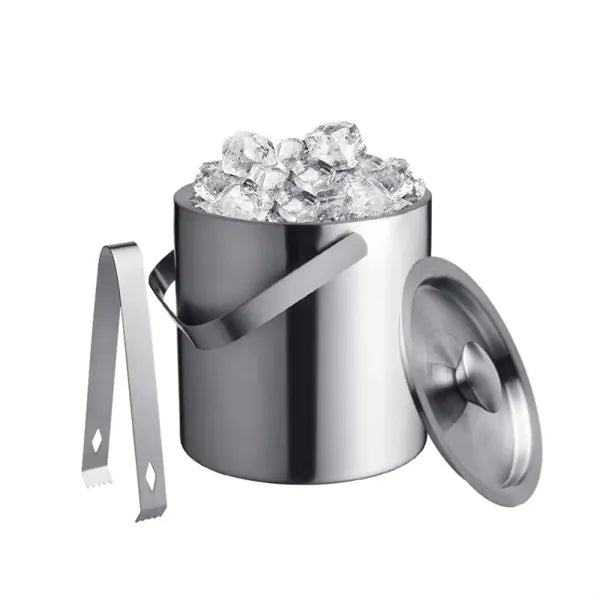 Modern Minimalist Stainless Steel Ice Bucket(With Clip)