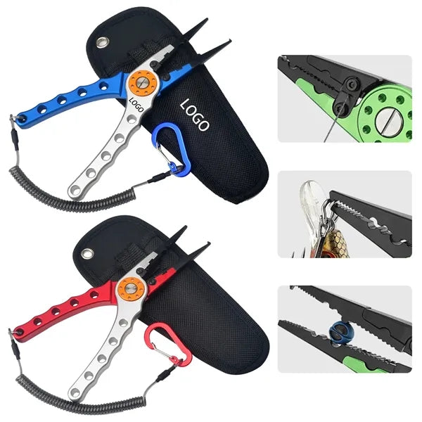 Aluminum Alloy Fishing Pliers with Lock and Lanyard