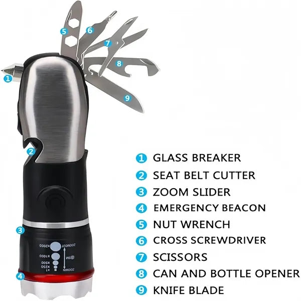 Multi Tool LED Emergency Flashlight