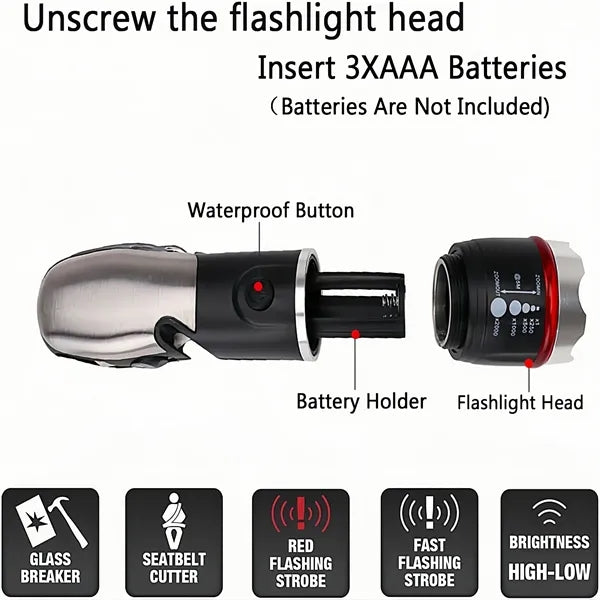 Multi Tool LED Emergency Flashlight