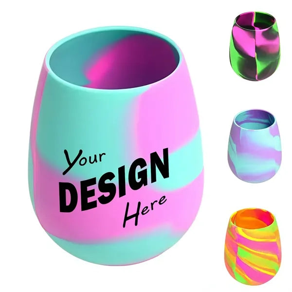 12oz Egg-shaped Silicone Camouflage Cup