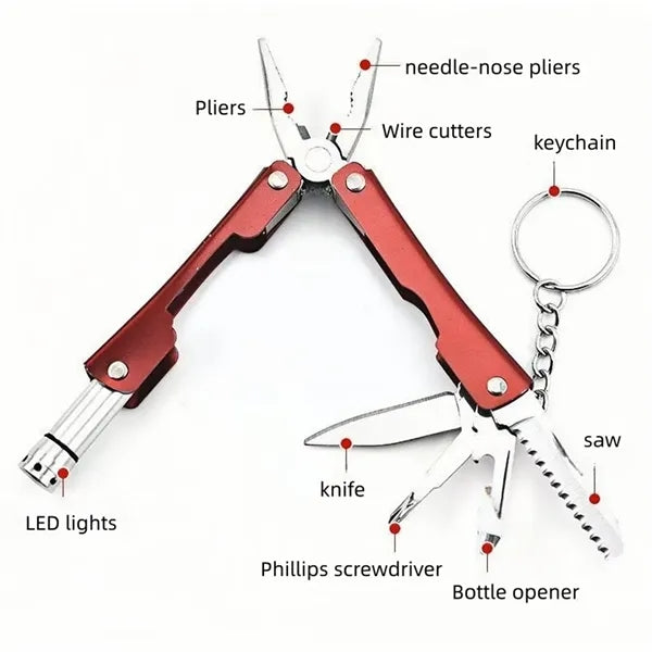 Stainless Steel Multi Tool Pliers With Flashlight