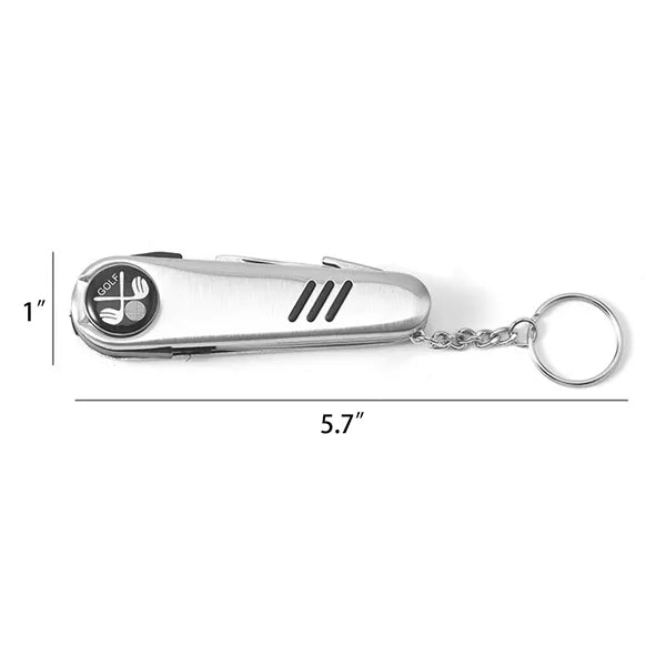 Stainless Steel Golf Multi Tool Keychain