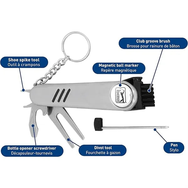 Stainless Steel Golf Multi Tool Keychain