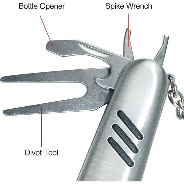 Stainless Steel Golf Multi Tool Keychain