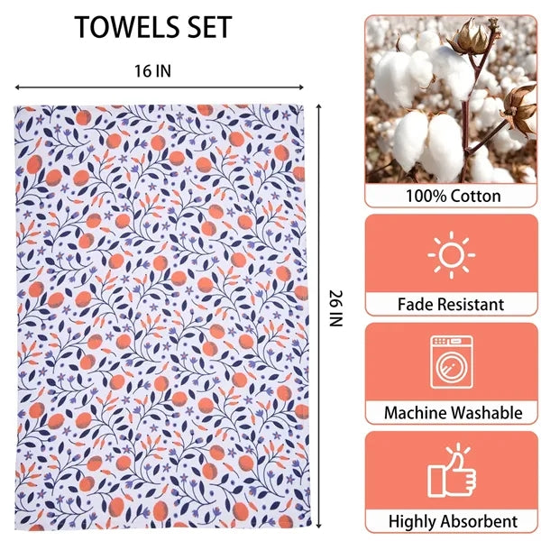 16" X 26" Full Color Cotton Kitchen Tea Towel
