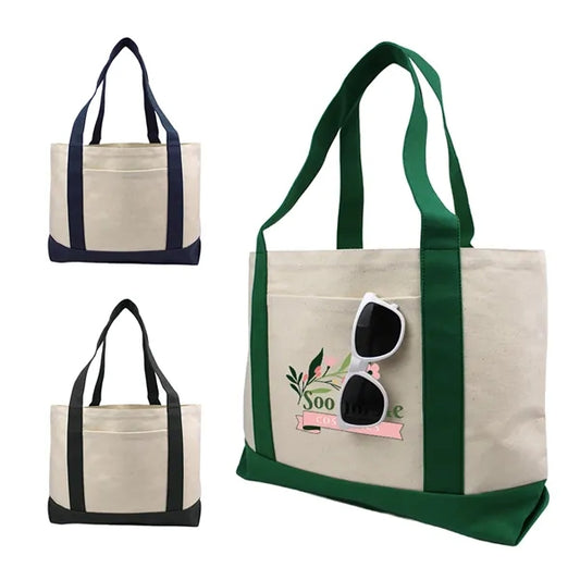 Large Cotton Boat Tote