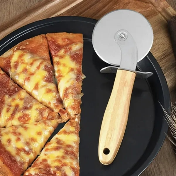 Stainless Steel Eco-friendly Wooden Pizza Cutter