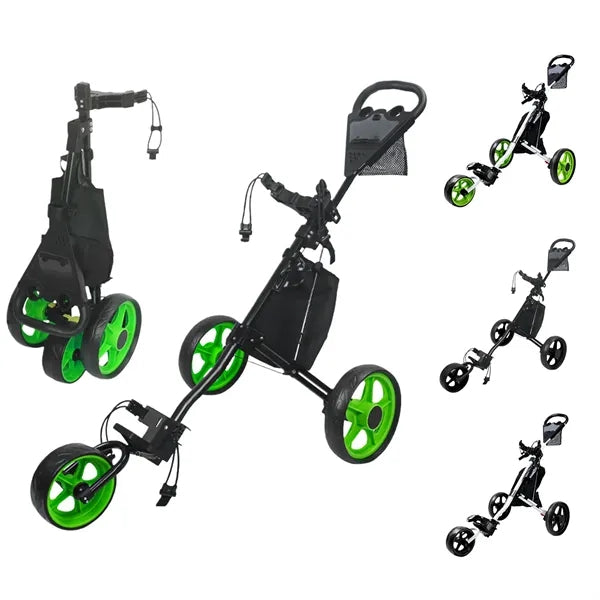 Three Wheel Easy To Folding Golf Push Cart