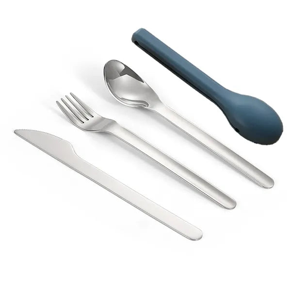 304 Stainless Steel Silicone Camping Tableware Set