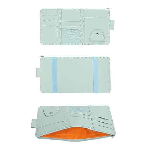 Multi Pocket Car Sun Visor Organizer W/ Sunglass Holder
