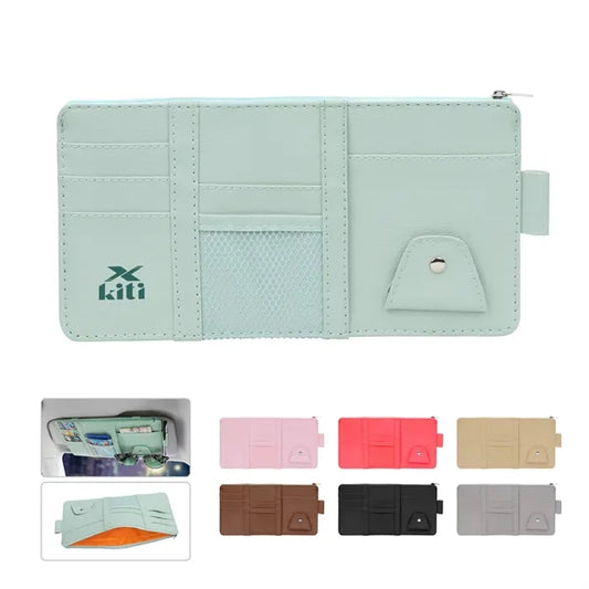 Multi Pocket Car Sun Visor Organizer W/ Sunglass Holder