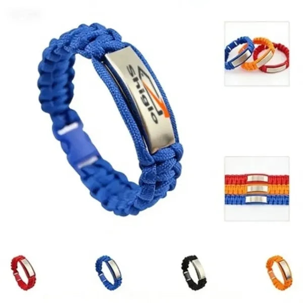 Paracord Bracelet with Metal Plate