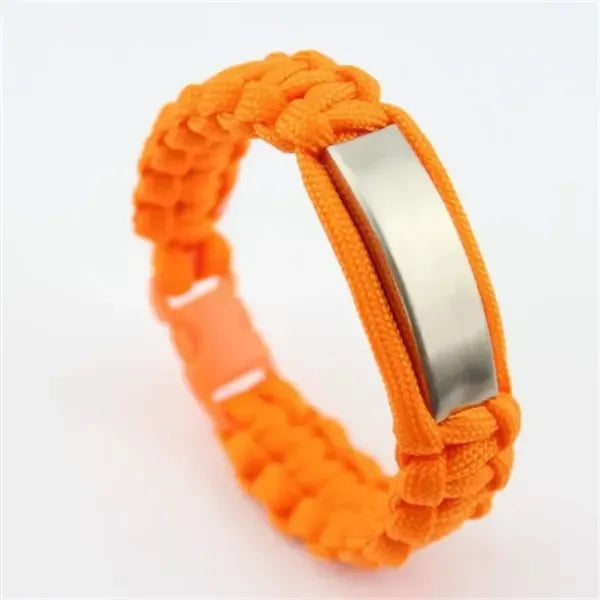 Paracord Bracelet with Metal Plate