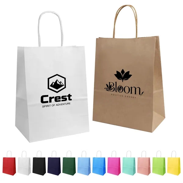 Kraft Paper Shopping Bag Small Gift W/ Handle