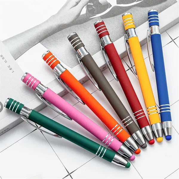 Spin Top Pen With Stylus