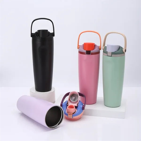 30oz Stainless Steel Freesip Water Bottle with Handle