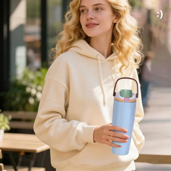 30oz Stainless Steel Freesip Water Bottle with Handle