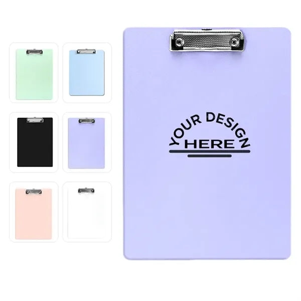 A4 Letter Size Plastic Clipboard Slim Profile Custom Logo