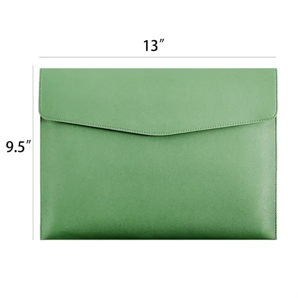 A4 PU Leather Portfolio Magnetic Snap Document Holder