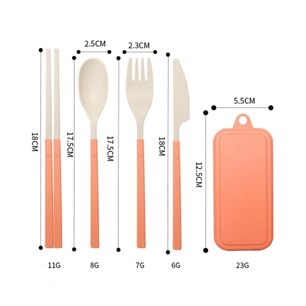 Wheat Straw Portable Tableware Set