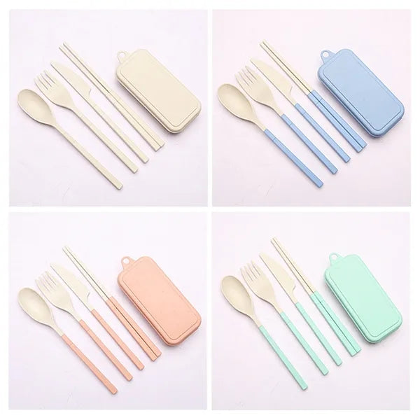 Wheat Straw Portable Tableware Set