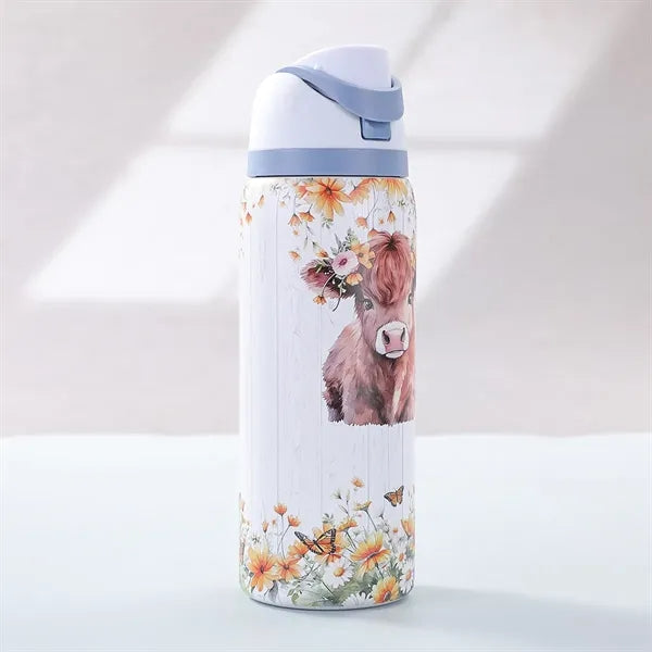 32oz Full Printing Stainless Steel Freesip Water Bottle