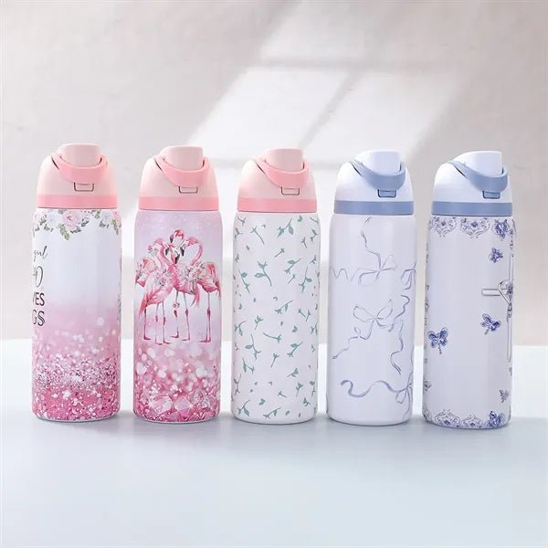 32oz Full Printing Stainless Steel Freesip Water Bottle