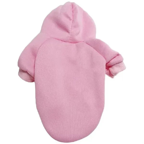 Solid Color Polyester Dog Hoodie Pet Clothes